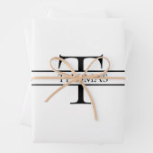 Eleganter Personalisierter Mit Monogramm Individue Geschenkpapier Set (Beispiel)