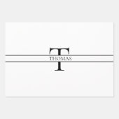 Eleganter Personalisierter Mit Monogramm Individue Geschenkpapier Set (Vorderseite)