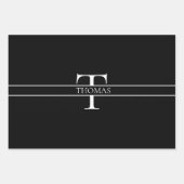 Eleganter Personalisierter Mit Monogramm Individue Geschenkpapier Set (Vorderseite 3)