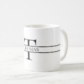 Eleganter Personalisierter Mit Monogramm Individue Kaffeetasse (VorderseiteRechts)
