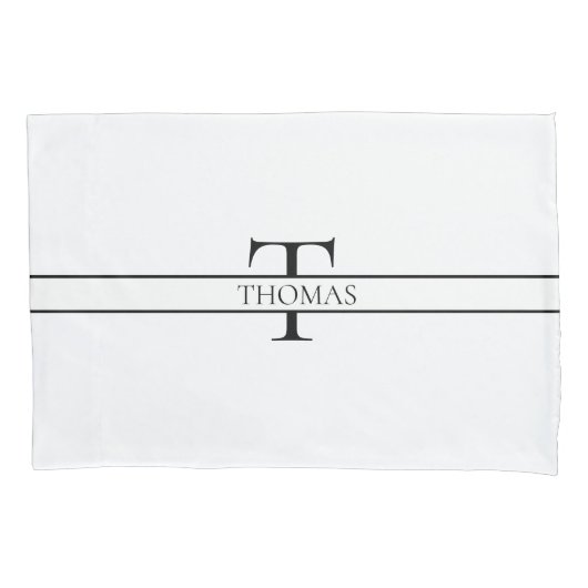 Eleganter Personalisierter Mit Monogramm Individue Kissenbezug (Vorderseite)