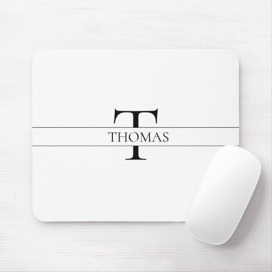 Eleganter Personalisierter Mit Monogramm Individue Mousepad (Mit Mouse)