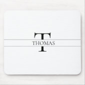 Eleganter Personalisierter Mit Monogramm Individue Mousepad (Vorne)