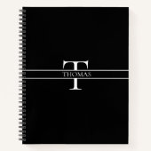 Eleganter Personalisierter Mit Monogramm Individue Notizblock (Vorderseite)