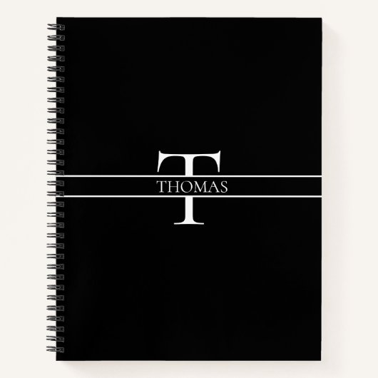 Eleganter Personalisierter Mit Monogramm Individue Notizblock (Vorderseite)