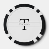 Eleganter Personalisierter Mit Monogramm Individue Pokerchips (Rückseite)