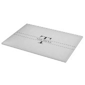 Eleganter Personalisierter Mit Monogramm Individue Schneidebrett (Ecke)