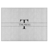 Eleganter Personalisierter Mit Monogramm Individue Schneidebrett (Vorderseite)