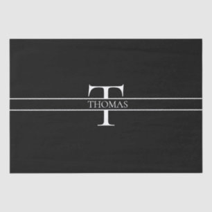 Eleganter Personalisierter Mit Monogramm Individue Seidenpapier