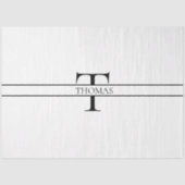 Eleganter Personalisierter Mit Monogramm Individue Seidenpapier (Vorderseite)