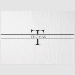 Eleganter Personalisierter Mit Monogramm Individue Seidenpapier