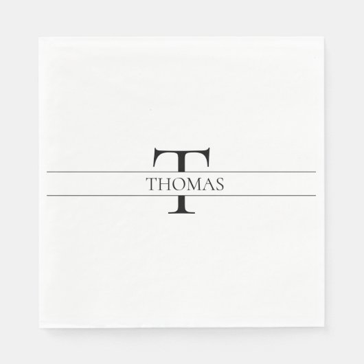 Eleganter Personalisierter Mit Monogramm Individue Serviette (Vorderseite)