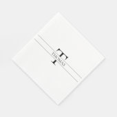 Eleganter Personalisierter Mit Monogramm Individue Serviette (Ecke)