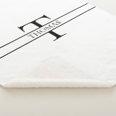 Eleganter Personalisierter Mit Monogramm Individue Sherpadecke (3/4)