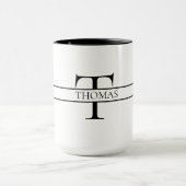 Eleganter Personalisierter Mit Monogramm Individue Tasse (Zentrum)