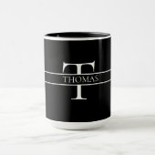 Eleganter Personalisierter Mit Monogramm Individue Tasse (Zentrum)