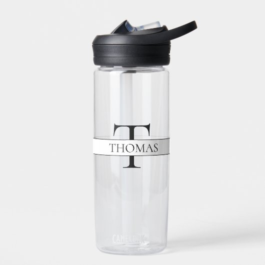 Eleganter Personalisierter Mit Monogramm Individue Trinkflasche (Links)