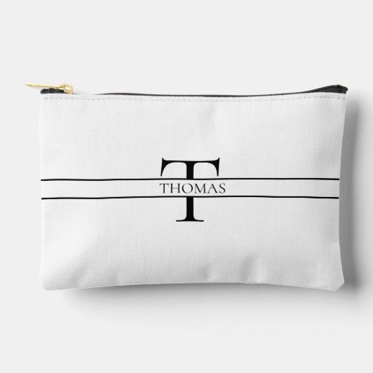 Eleganter Personalisierter Mit Monogramm Individue Zubehörtasche (Vorderseite)