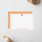 Eleganter personalisierter Monogramm-3D-Buchstabe Mitteilungskarte (Vorderseite/Rückseite Beispiel)