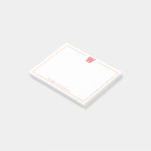 Eleganter personalisierter Monogramm-3D-Buchstabe  Post-it Klebezettel (angewinkelt)