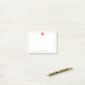 Eleganter personalisierter Monogramm-3D-Buchstabe Post-it Klebezettel (Auf Schreibtisch)