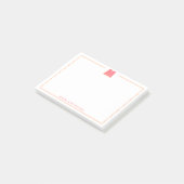 Eleganter personalisierter Monogramm-3D-Buchstabe Post-it Klebezettel (angewinkelt)