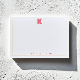 Eleganter personalisierter Monogramm-3D-Buchstabe  Post-it Klebezettel