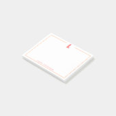Eleganter personalisierter Monogramm-3D-Buchstabe Post-it Klebezettel (angewinkelt)