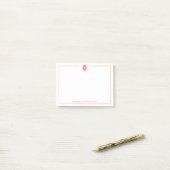 Eleganter personalisierter Monogramm-3D-Buchstabe Post-it Klebezettel (Auf Schreibtisch)