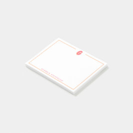 Eleganter personalisierter Monogramm-3D-Buchstabe  Post-it Klebezettel