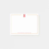 Eleganter personalisierter Monogramm-3D-Buchstabe Post-it Klebezettel (Vorderseite)