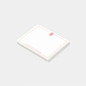Eleganter personalisierter Monogramm-3D-Buchstabe  Post-it Klebezettel (angewinkelt)
