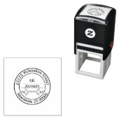 Eleganter personalisierter Monogramm-Name-Adresse- Permastempel (Beispiel)