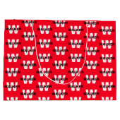Eleganter Personalisierter Monogramm Name Bright R Große Geschenktüte (Rückseite)