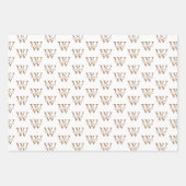 Eleganter Personalisierter Monogramm-Name, kundens Geschenkpapier Set (Vorderseite)