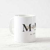 Eleganter personalisierter Mutter-Name-Existenzjah Kaffeetasse (Vorderseite Links)