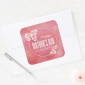 Eleganter Personalisierter Muttertagsaufkleber Quadratischer Aufkleber (Umschlag)