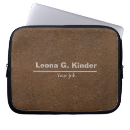Eleganter personalisierter Name & Beruf Laptopschutzhülle