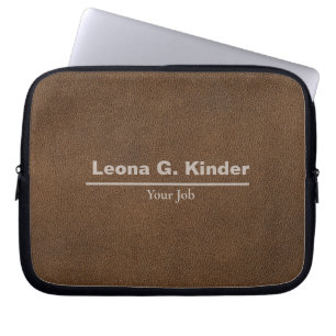 Eleganter personalisierter Name & Beruf Laptopschutzhülle