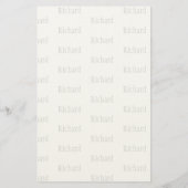 Eleganter personalisierter Name Briefpapier (Rückseite)