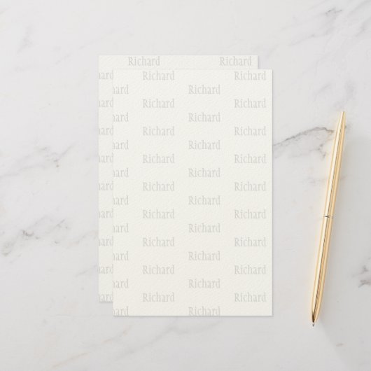 Eleganter personalisierter Name Briefpapier (Vorderseite/Rückseite Beispiel)
