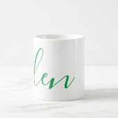 Eleganter Personalisierter Name Custom Kelly Green Kaffeetasse (Mittel)