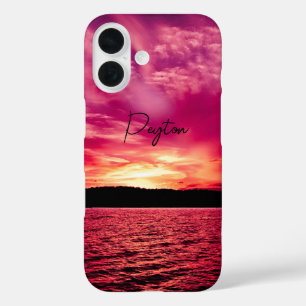 Eleganter personalisierter Name Dämmerung Sonnenun iPhone 16 Hülle