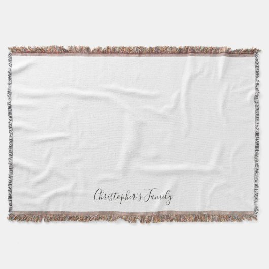 Eleganter Personalisierter Name Decke (Vorderseite)