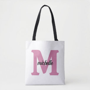 Eleganter Personalisierter Name der alten Rose Tasche