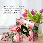 Eleganter Personalisierter Name der Roten Flora Runder Aufkleber