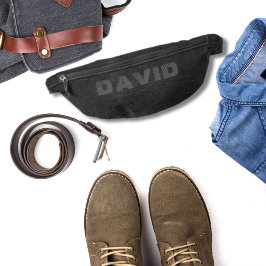 Eleganter Personalisierter Name für Black Imitats Bauchtasche