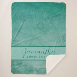 Eleganter Personalisierter Name für grünes Wasser Sherpadecke