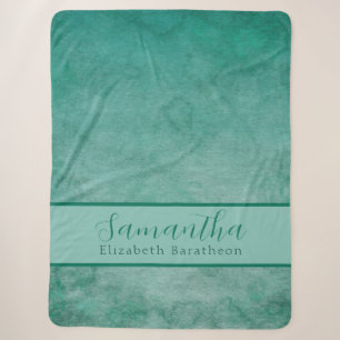 Eleganter Personalisierter Name für grünes Wasser Sherpadecke