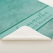 Eleganter Personalisierter Name für grünes Wasser Sherpadecke (3/4)